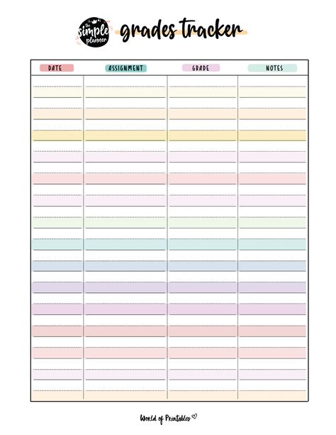 Printable Grade Tracker, Grade Tracker Sheet, Classroom Templates Free Printables, Grading Sheet Template Free Printable, Homeschool Grading Sheet Printable, Homeschool Grade Tracker Free Printable, Grade Tracker Printable Free, Grade Sheet Template Free Printable, Grade Tracker Template