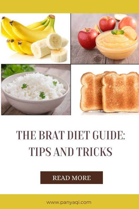 The BRAT diet is an acronym that stands for Bananas, Rice, Applesauce, and Toast. The diet protocol is often recommended for people who are suffering from diarrhea or other gastrointestinal issues.