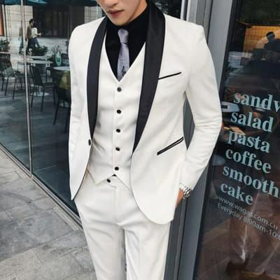 Groom Suit Vintage, Mens White Suit, White Wedding Suit, Men Suits Wedding, Groomsmen Tuxedos, Terno Slim, Christmas Suit, Dinner Suit, Wedding Suits Groom