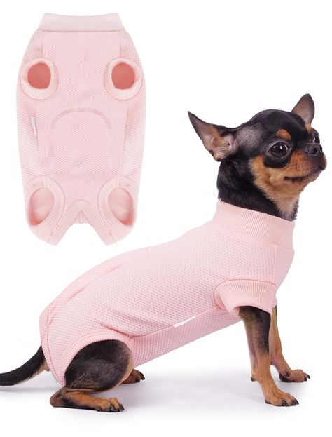 Frienperro Dog Recovery Suit Pet Spay Surgery Shirt for Female Dogs Onesie, Puppy Pajamas Cone E-Collar Alternative for Small Cat Chihuahua Yorkie,Pink S Dog Recovery Suit Diy, Puppy Pajamas, Puppies In Pajamas, Pallet Dog Beds, Cute Dog Clothes, Teacup Yorkie, Dog Clothes Patterns, Yorkie Puppy, Dog Shoes