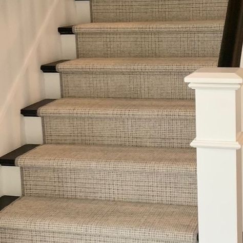 Stanton on Instagram: "Indra from Antrim has that subtle, classic look to it. Made from 100% wool, it's perfect for a stair runner! 😄😄 . . .  Home Town Carpet/Milton, GA #stantoncarpet #stantonhasyoucovered #interiors #interiordesign #luxurydesign #homedecor #homeinspiration #homeinspo #housetour #staircase #staircasedesign #stairrunner #stairrunners #stairs #stairdesign #wool #woolcarpet #woolcarpets #woolrunners #woolrunner" Fawn Print Stair Runner, Wool Carpet Stair Runner, Stark Stair Runner, Stanton Stair Runner, Plain Stair Runner, Neutral Stair Runner, Foyer Makeover, Build Stairs, Wool Stair Runner