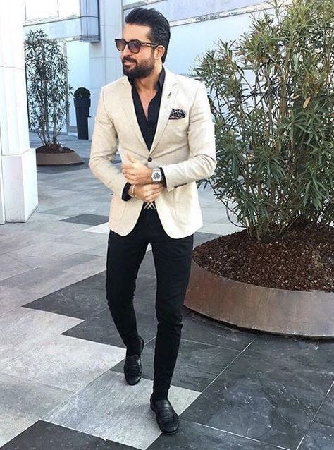 Beige Blazer Men, Tan Blazer Outfits, Beige Blazer Outfit, Tan Suit Jacket, Guest Dress Wedding, Stylish Men Wear, Stylish Mens Suits, Wedding Outfit Guest, Blazer Outfits Men