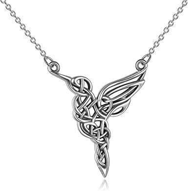 Raven Wolf, Family Pendant Necklace, Hummingbird Jewelry, Hummingbird Gifts, Hummingbird Necklace, Celtic Knot Pendant, Hummingbird Pendant, Dragon Necklace, Sterling Necklaces