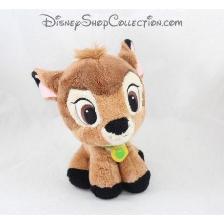 Peluche biche DISNEY NICOTOY Bambi grosse tête collier vert 23 cm Disney Objects, Peluche Disney, Stuffed Plushies, Disney Stuffed Animals, Disney Paris, Disney Makeup, Disney Frozen 2, Birthday Toys, Disney Plush