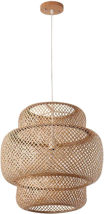 PARREN Multi-layer Wicker Pendant Lights Bamboo Art Lamp Shade Tea House Decor Rattan Woven Bamboo Hanging Lamp Southeast Asian Style Hollow Rattan Basket Ceiling Light for Living Room Bedroom Kitchen - Amazon.com Wicker Pendant Lights, Basket Ceiling Light, Basket Ceiling, Rattan Bedroom, Wicker Pendant Light, Ceiling Light For Living Room, Bedroom Pendant, Bamboo Art, Rattan Lamp