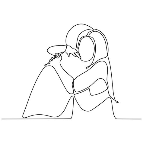 Line Art Hug, Drawing Of Two People, Two People Hugging, Hug Each Other, Hugging Drawing, People Hugging, Art Psychology, Man Hug, Friends Hugging