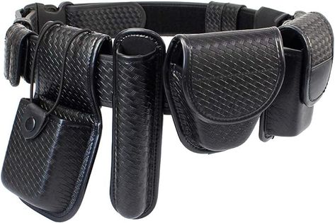 Amazon.com : LytHarvest 8-in-1 Police Duty Belt Kit with Pouches, Law Enforcement Utility Belt Rig, Modular Security Guard Equipement, Tactical Utility Duty Belt, Basketweave (Medium) : Sports & Outdoors Police Duty Belt, Handcuff Case, Hiking Belt, 1911 Holster, Police Duty, Security Belt, Battle Belt, Duty Belt, Tactical Equipment