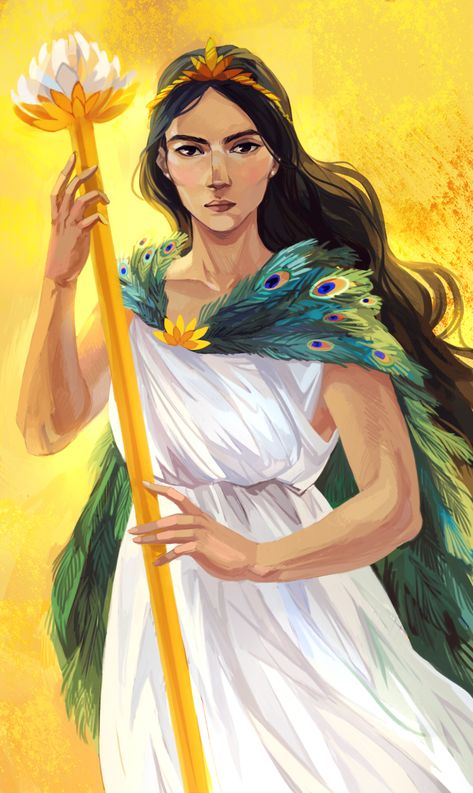 Hera | Rick Riordan Demeter Greek Goddess, Hera Greek Goddess, Percy Jackson Gods, Athena Greek Goddess, Zeus And Hera, Zio Rick, Percy Jackson Fan Art, Percy Jackson Characters, Leo Valdez