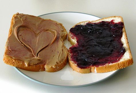 . Peanut Butter Jelly Sandwich, Peanut Butter Jelly Time, Jelly Sandwich, Peanut Butter And Jelly, Peanut Butter Jelly, Sandwiches For Lunch, Creamy Peanut Butter, Aesthetic Food, A Heart