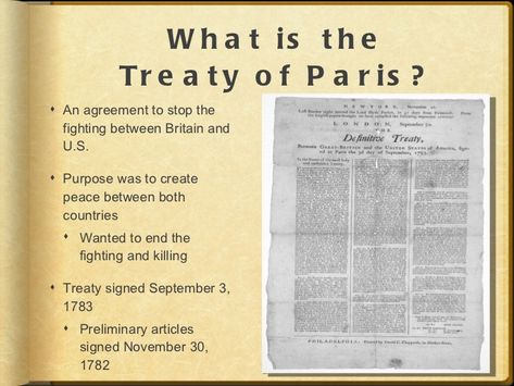 Treaty of Paris Treaty Of Paris, Homeschool Social Studies, Vacation Club, History Class, School Help, Us History, Grade School, Chapter 1, World History