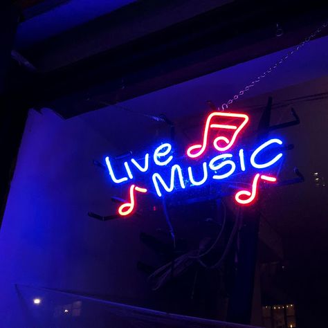 Street Signs for Kids: NEON Live Music Sign Music Sign Aesthetic, Street Kid Aesthetic, Live Music Aesthetic, Neon Rock Aesthetic, Live Music Bar Aesthetic, Music Neon Sign, What Is My Aesthetic, Live Music Bar, Monday Pictures