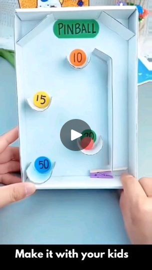 170 reactions · 46 shares | Make it with your kids #kids #craft #papercrafts #homemade | EMY FAWY | Pascal Letoublon · Friendships Pinball Machines Diy, Cardboard Arcade Games, Diy Carnival Games For Kids, Diy Pinball, Cardboard Arcade, Pinball Diy, Cardboard Games, Arcade Games Diy, Fun Diy Ideas