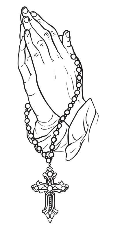 Praying Hands With Rosary Tattoo Stencil, God Hands Drawing, Leg Tattoo Stencil, Stencil Tattoo Ideas Men, Hands With Rosary, Praying Hands With Rosary, Praying Hands Tattoo Design, Hamsa Tattoo Design, Praying Hands Tattoo