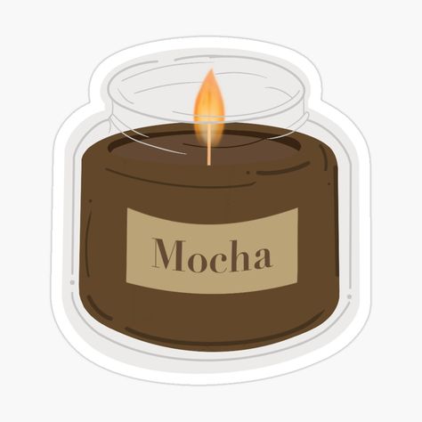 Get my art printed on awesome products. Support me at Redbubble #RBandME: https://www.redbubble.com/i/sticker/Mocha-Candle-by-Abbymuffie/157987496.EJUG5?asc=u Brown Emoji, Stickers Candle, Brown Stickers, Pun Pun, Ios Emoji, Kindle Stickers, Journaling Stickers, Paper Duck, Candle Stickers