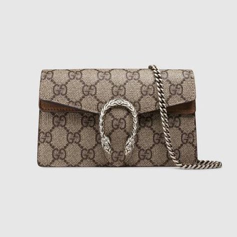 Dionysus GG Supreme super mini bag | GUCCI® Dionysus Gg Supreme Super Mini Bag, Dionysus Super Mini Bag, Gucci Super Mini, Gucci Mini, Gucci Gifts, Gucci Fashion, Mini Crossbody Bag, Wallet Chain, Gucci Handbags