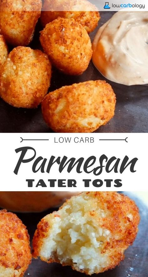 Parmesan Tater Tots, Fedtforbrændende Mad, Parmesan Chips, Low Carb Brownies, Desserts Keto, Low Carb Snack, Low Carb Low Sugar, Low Carb Diets, Low Carb Sides