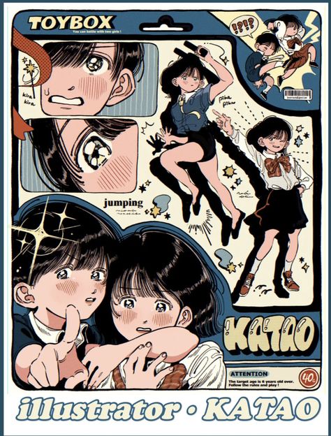 Japanese Cartoon Art, Idea To Draw, Japanese Art Styles, Comic Book Art Style, Retro Comic Book, City Pop, Palette Art, Japanese Illustration, Beauty Art Drawings