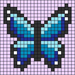 Alpha pattern #33522 | BraceletBook Unif Stitch Pattern, Unif Cross Stitch Bag Pattern, Alpha Pattern Pixel Art, Unif Stitch Bag Pattern, Cross Stitch Bag Pattern, Perler Beads Butterfly, Cross Stitch Butterfly Pattern, Unif Stitch Bag, Pixel Art Butterfly