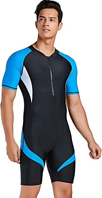 Amazon.com: Cokar Short Sleeve One Piece Swimwear Swimsuit, New Blue Black-men, Asian 2XL = US XL : Clothing, Shoes & Jewelry Black Swimsuit Outfit, Scuba Diving Suit, Cute Hiking Outfit, Women's Diving, Wetsuit Men, Athletic Swimwear, Diving Suit, Rashguard Swimsuit, Swimsuits Outfits