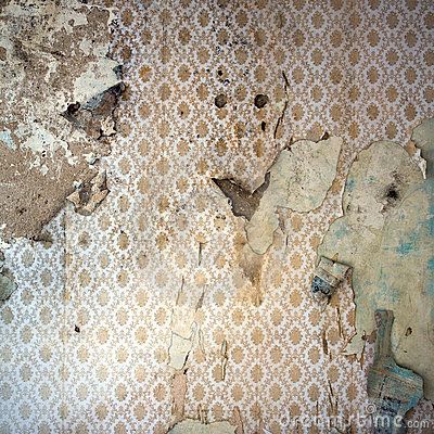 Peeling Wallpaper, Damaged Wal by View7, via Dreamstime Peeling Wallpaper, The Glass Menagerie, Break Wall, Wallpaper Project, Peeling Paint, Wallpaper Image, Old Wall, Yellow Wallpaper, House On A Hill