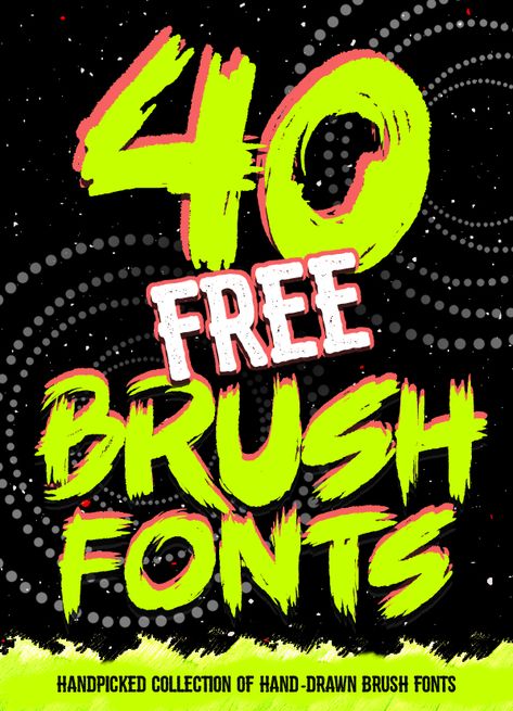 Fonts For Graphic Design, Old School Barber, Brush Fonts Free, Fonts For Designers, Design Fonts, Font Graphic, Free Brush, Brush Font, Bundle Pack