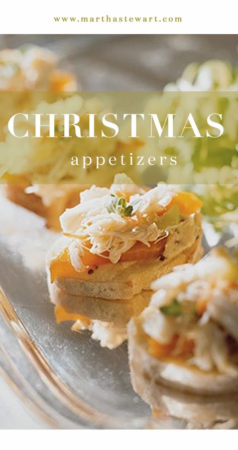 Kick off Christmas dinner with crowd-pleasing appetizers from 20 years of Martha Stewart Living. Vegan Christmas Appetizers, Appetizers Vegetarian, Best Christmas Appetizers, Christmas Appetizers Party, Martha Stewart Recipes, Light Appetizers, Crowd Pleasing Appetizers, Vegetarian Appetizers, Martha Stewart Living