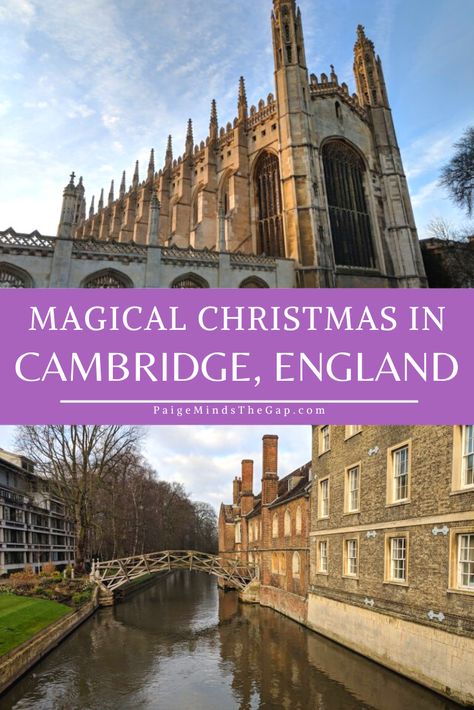 Christmas in Cambridge, England | Spending Christmas in Cambridge, England: A complete itinerary for families. This year my family and I went international for the holidays and spent Christmas in Cambridge, England. We saw the sights around this scholarly city and had plenty of festive fun! Where to explore in Cambridge, England for Christmas. The best place to have Christmas lunch in Cambridge, England. Tips for spending Christmas in Cambridge. | Find more travel tips at PaigeMindsTheGap.com Things To Do In Cambridge, Canterbury England, London 2023, Christmas In England, European Christmas, Cambridge Uk, Cambridge England, London Attractions, Christmas Lunch