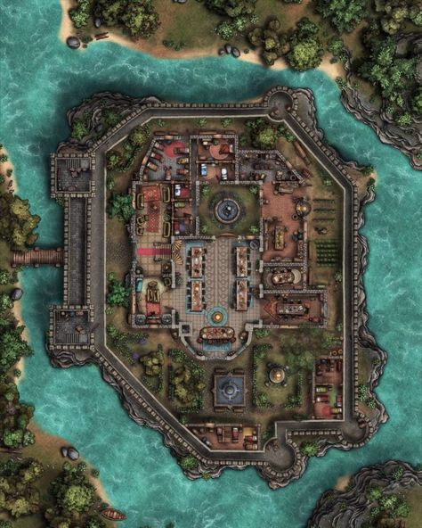 Medieval Castle Layout, Castle Layout, Pathfinder Maps, Castle Plans, Village Map, Map Layout, Dnd World Map, Advanced Dungeons And Dragons, Dungeon Master's Guide