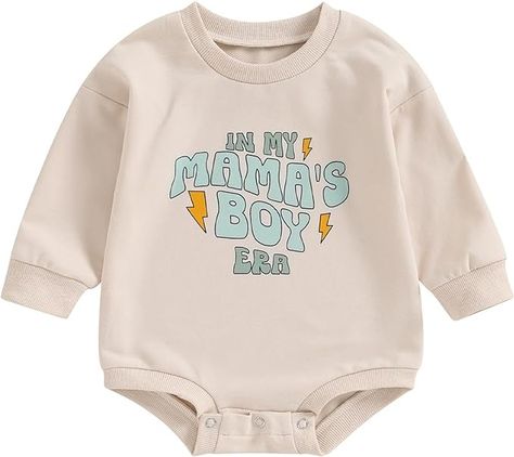 Amazon.com: Mamas Boy Bodysuit Baby Romper Newborn Baby Boy Clothes Oversize Sweatshirt Onesie Infant Girl Spring Fall Clothes: Clothing, Shoes & Jewelry Baby Sayings, Newborn Baby Boy Clothes, Kids Graphics, Cricut Baby, Oversize Sweatshirt, Newborn Boy Clothes, Baby Boy Clothes Newborn, Newborn Baby Boy, Infant Girl