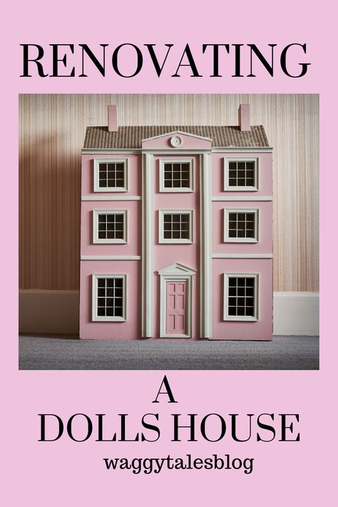 Bring your old dolls house back to life with these cheap and easy tips. It's amazing what you can do with basic items and make your dolls house like new again. Georgian Dolls House, How To Make A Doll House, Doll House Renovation, Dolls House Diy, Doll House Makeover, Big Doll House, Halloween Dollhouse, Large Dolls House, House On A Budget