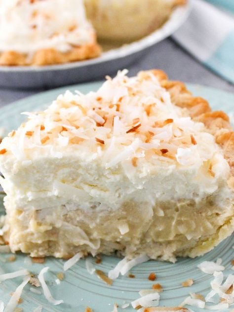 Just A Pinch Recipes Coconut Recipes Dessert, Coconut Cream Pie Recipes, Meringue Pie Recipes, Cake Mug, Coconut Desserts, Coconut Pie, Coconut Custard, Cream Pie Recipes, Coconut Cream Pie