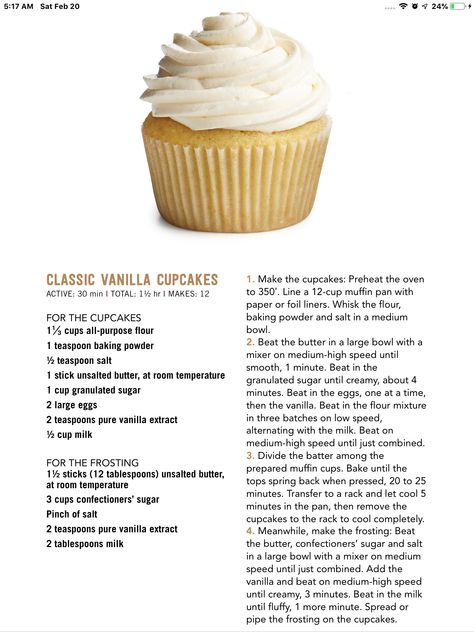 Vanilla Cupcake Batter Recipe, Mollys Cupcakes Recipe, Baking Cupcakes Recipes, Classic Vanilla Cupcakes, How To Make Vanilla Cupcakes, How To Icing Cupcakes, Simple Vanilla Cupcakes, How To Make Cupcakes From Scratch, 12 Cupcake Recipe