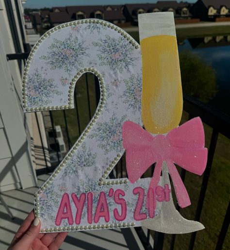 Received a request for a 21st Birthday Sign & I loved the way it turned out!!! 🎀🤗🥂🤍🌟 21st Necklace Sign, 21st Birthday Sign, Birthday Sign, Sign I, 21st Birthday, The Way, Turn Ons, Signs, Birthday