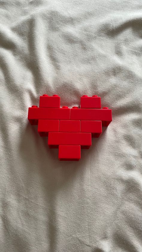 I used red duplo! You can use whatever lego you want #mine #lego #heart #aesthetic #cute #coquette #cutelegos Lego Ideas Aesthetic, Cute Lego Builds Easy, Lego Heart Tattoo, Aesthetic Lego Ideas, Diy Lego Crafts, Things To Build Out Of Legos, Cute Lego Ideas Aesthetic, Lego For Boyfriend, Building Legos Aesthetic Couple