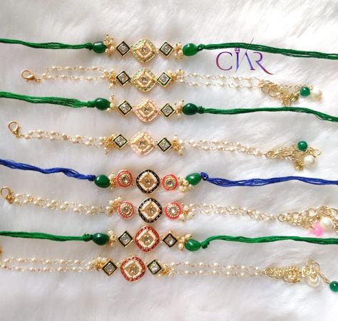 CD-08,09,10 Beautiful Rakhi lumba set Price 340/set Book soon Rakhi 2023, Kundan Rakhi, Rakhi 2024, Rakhi Special, Handmade Rakhi Designs, Rakhi Festival, Flower Jewelry Designs, Rakhi Making, Earrings Diy Handmade