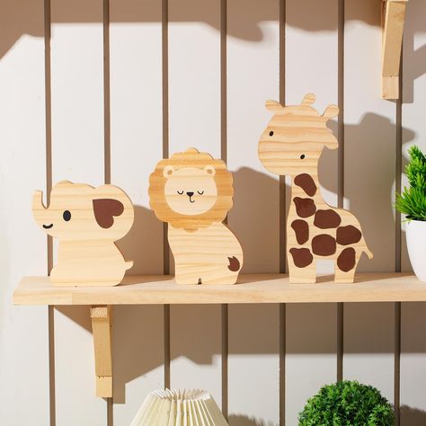 PRICES MAY VARY. Adorable Woodland Nursery Decor: transform your nursery or kid's room into a cute woodland themed place with these woodland nursery decor; The set includes 3 different woodland creatures: a lion, giraffe, and elephant; Each meticulously crafted to show their cuteness and charm; These charming creatures will bring a sense of nature and playfulness to the space Cute and Lovely Room Decorations: every safari nursery decor can stand on its own, providing a sturdy and stable base; Yo Zoo Animal Nursery Theme, Baby Boy Animal Nursery, Animal Themed Room, Safari Nursery Boy, Themed Room Decor, Zoo Animals Nursery, Baby Safari Nursery, Lion Nursery, Nursery Decor Woodland