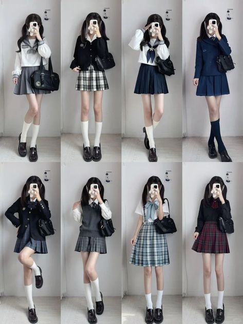 Japanese Uniform Aesthetic, Japanese School Outfits, Tokyo Trip, Draw Chibi, Japanese Uniform, Women Portrait, Fashion Kawaii, Japanese Bag, Girl Fashion Style