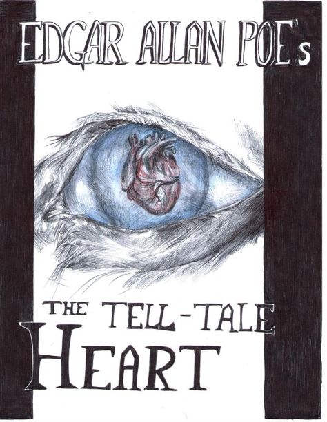 The Tell-Tale Heart by Edgar Allan Poe--Pub. Jan. 1843. Anew! | eNotes Blog Tall Tale Heart Edgar Allen Poe, Edgar Allan Poe Tell Tale Heart, A Tell Tale Heart, Tell Tale Heart Tattoo, The Tale Tell Heart, The Tell Tale Heart Art, Tell Tale Heart Aesthetic, Tale Tell Heart, Tell Tale Heart Art