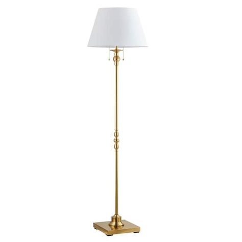 KAWOTI 60.5'' 2-Light Floor Lamp with Fabric Shade - On Sale - Bed Bath & Beyond - 37174746 Entryway Lamp, Nursery Floor Lamp, Entryway Lamps, Modern English Country, Basement Room, Traditional Floor Lamps, Lamp Ideas, Traditional Lamps, Nursery Lamp