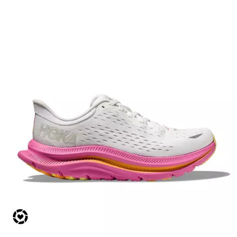 Womens hoka kawanas pink and white running shoes Pink Hoka Shoes, Shoes Hoka, Nimbus Cloud, Cloud Pink, Hoka Shoes, Famous Beaches, Hoka One One, 7th Grade, Triple Black