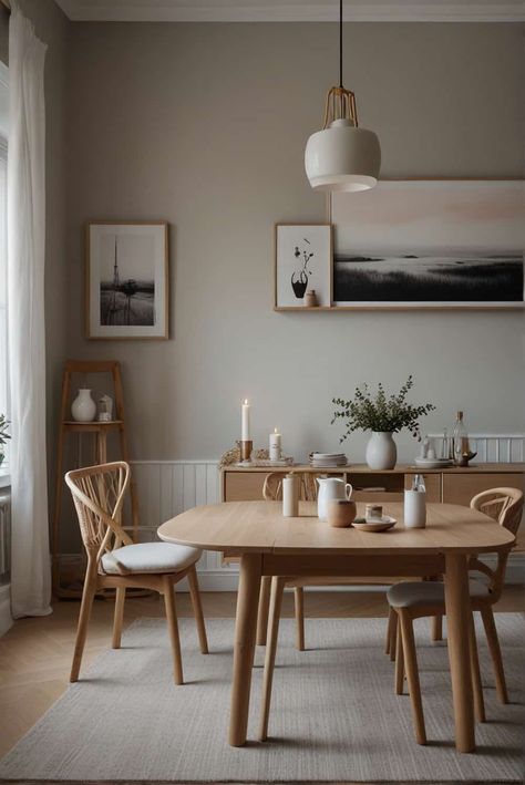 Dining Room Design Scandinavian, Scandinavian Interior Dining, Scandinavian Interior Dining Room, Scandinavian Dining Room Ideas, Scandinavian Dining Room Decor, Scandi Dining Room, Dining Room Nordic, Japandi Dining Room, Japandi Dining