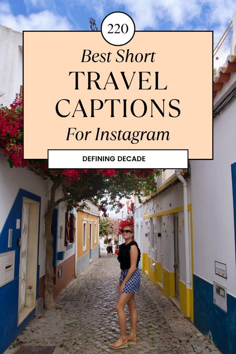 short travel captions for instagram Instagram Story Ideas For Trip, Vacation Photo Captions Instagram, Travel Photo Captions Instagram, Cute Travel Captions, Travel Short Captions, Insta Captions For Travel Pics, Captions About Traveling, Europe Trip Captions, Instagram Captions For Travel Pictures