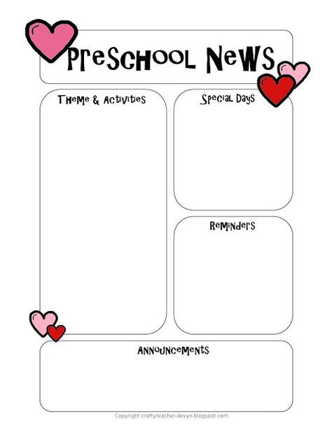 Preschool Newsletter Template | The Crafty Teacher Teacher Newsletter Template Free, Newsletter Templates Word, Teacher Newsletter Template, Class Newsletter, Printable Letter Templates, Preschool Newsletter Templates, Preschool Newsletter, Newsletter Template Free, Weekly Newsletter Template