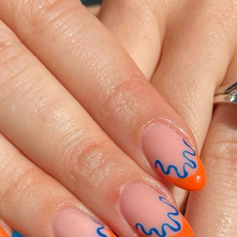 That’s Handy • Nail Tech & Educator • Louisa on Instagram: "This set needs an Aperol Spritz in hand asap! 🍹🍹🍹🍹🍹🍹🍹" Aperol Nails, Aperol Spritz Nails, Aperol Spritz, Nail Tech, Nail Polish, Nail Art, Nails, On Instagram, Instagram