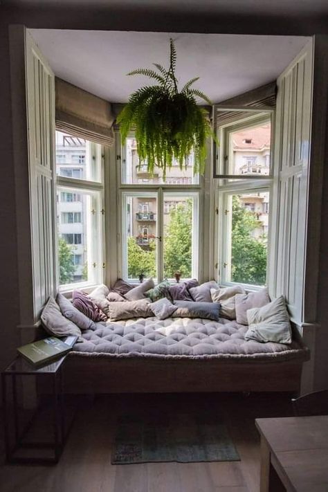 Window Seat Ideas, Modern Interior Design Ideas, Bay Window Living Room, Bay Window Seat, Window Seat Design, Seat Design, Dream Rooms, Dream House Decor, Window Seat