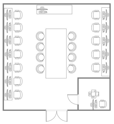 Computer Shop Floor Plan Classroom Layout Plan, Computer Lab Floor Plan, Study Room Plan, Library Floor Plan Layout, Classroom Plan Architecture, Computer Shop Interior Design, Computer Classroom Design, Computer Layout, Shop Floor Plan