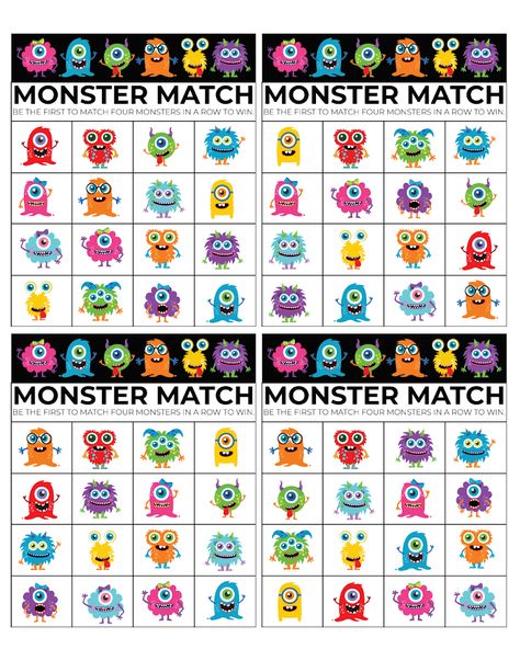 Monster Match Bingo Cards - Google Drive Monster Bingo, Elementary School Library, Halloween Bingo, Monster Theme, English Games, Program Ideas, Halloween Monster, After School Program, Monster Party