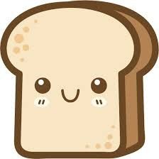 Bread Kawaii, Food Cartoon, Vinyl Decal, Bread, Vinyl, Kawaii