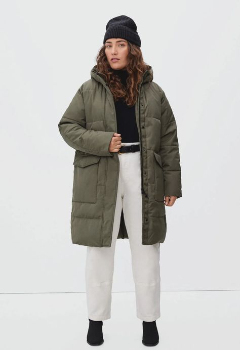 Everlane Renew Long Puffer, Zara Faux Fur Coat, Green Parka Jacket, Best Puffer Jacket, Puffer Jackets For Women, Green Parka, Feather Jacket, Zara Coat, Long Puffer Coat