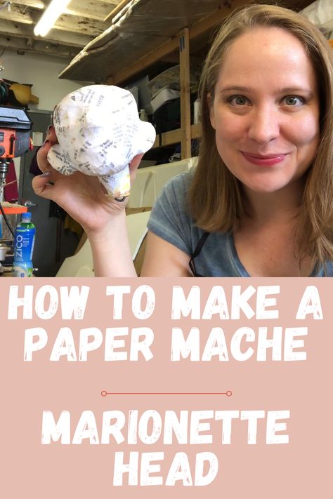 Paper Mache Puppet Heads, Paper Mache Marionette, How To Make Marionette Puppet, Diy Doll Head, Paper Mache Head Diy, String Puppets Diy, Paper Mache Dolls Tutorial, Diy Marionette Puppets, Paper Mache Dolls How To Make